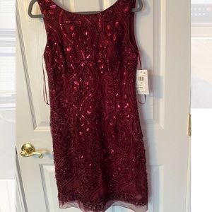 Burgundy Sequin Dress